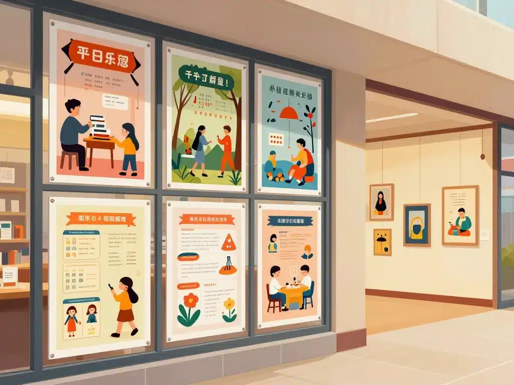 exemples affichages format a2 size posters design