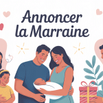 annoncer la marraine scène émouvante famille cadeau
