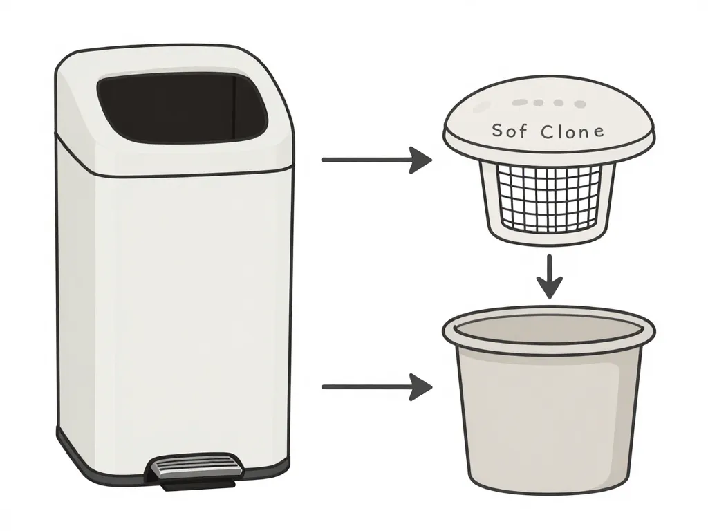 belle poubelle diagramme des fonctionnalités