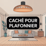 cache pour plafonnier décoratif sur plafond contemporain