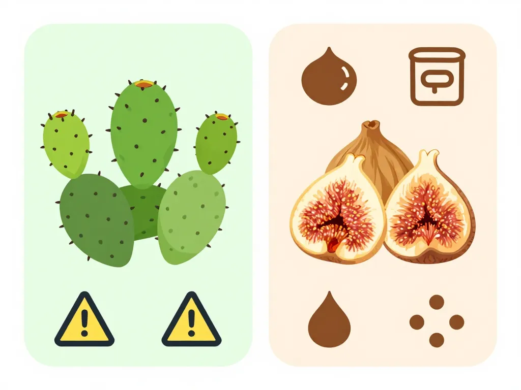 Danger de la figue barbarie et figue sèche schéma risques