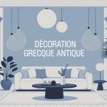 salon moderne avec décoration grecque antique