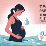 fissure poche des eaux test papier toilette illustration femme enceinte
