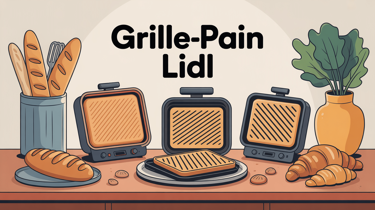 grille pain lidl modèles et pains sur table