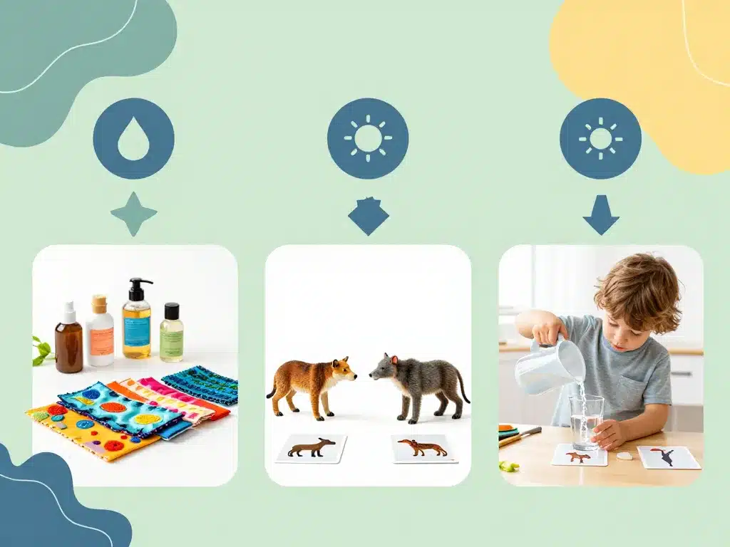 Activités sensorielles et autonomie jeux Montessori 18 mois