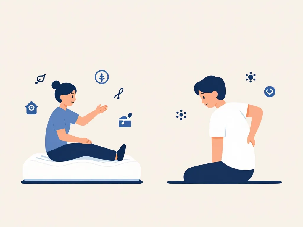 matelas mémoire de forme avis kiné illustration physiothérapeute