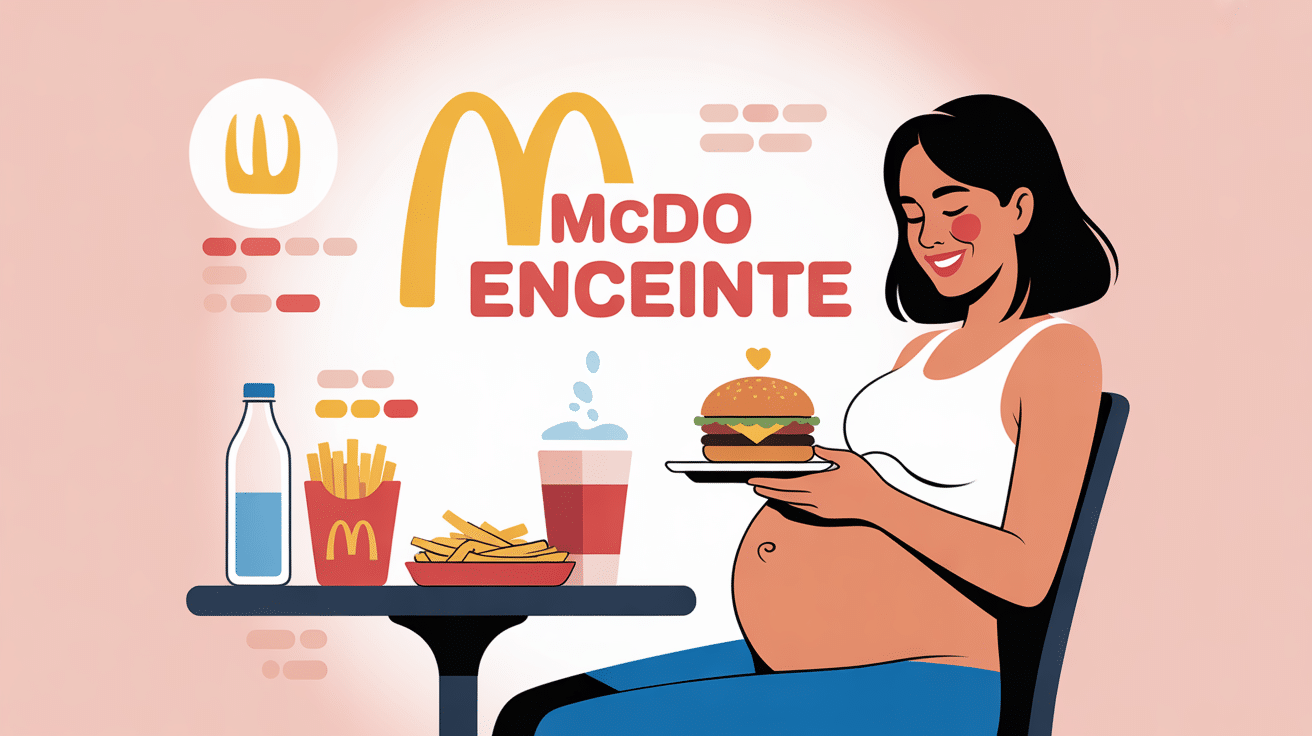 mcdo enceinte femme enceinte plateau repas burger frites eau