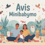 Avis Minibabymo famille entourée de produits puériculture
