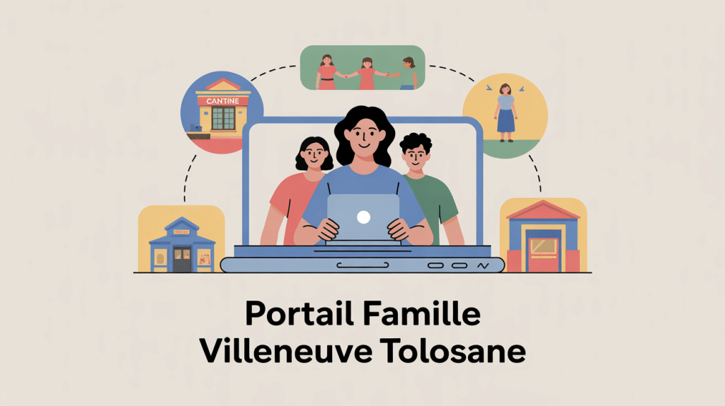 Illustration du portail famille Villeneuve Tolosane famille numérique