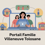 Illustration du portail famille Villeneuve Tolosane famille numérique