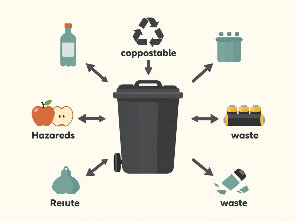 schéma tri poubelle noire catégories de déchets