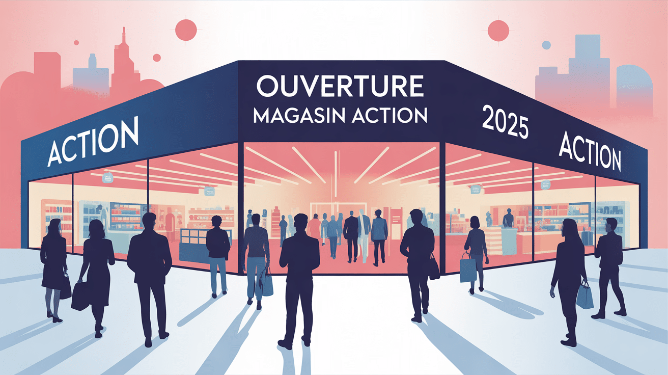 Illustration ouverture magasin Action 2025 France