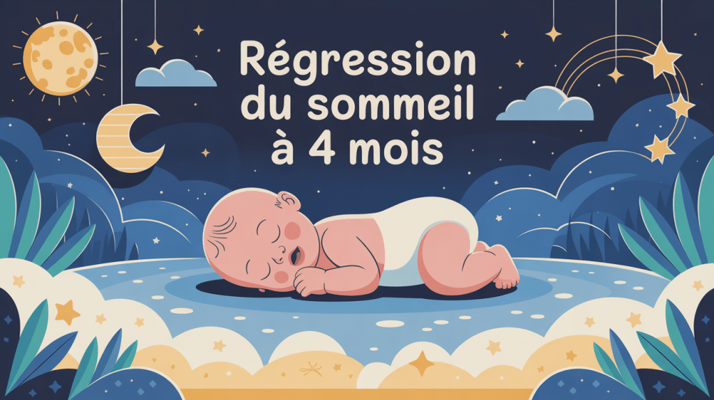 regression sommeil 4 mois bébé nuit cycles lune