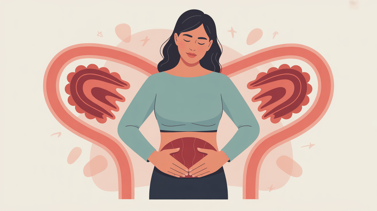 illustration ventre gonflé après conisation