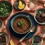 aliment pour manque de fer sur table avec aliments variés
