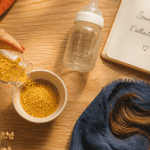 allaitement et levure de biere flat lay bol biberon
