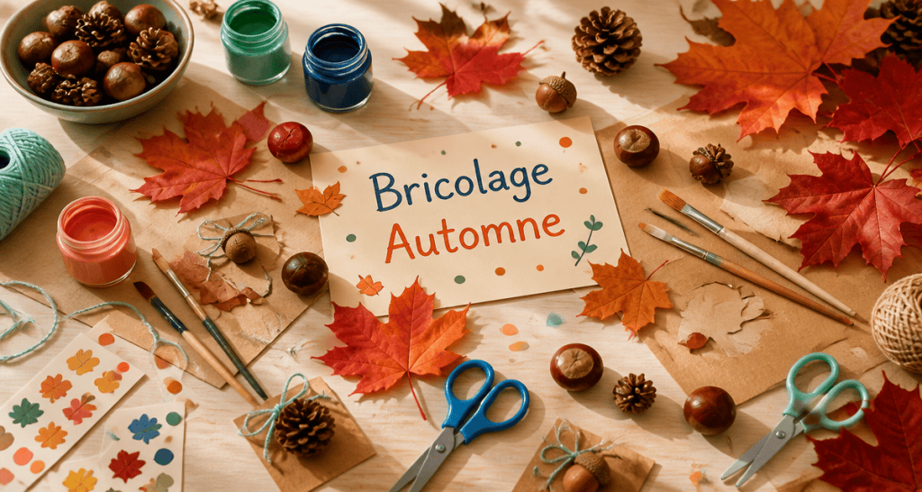 atelier bricolage automne maternelle vue dessus