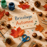 atelier bricolage automne maternelle vue dessus