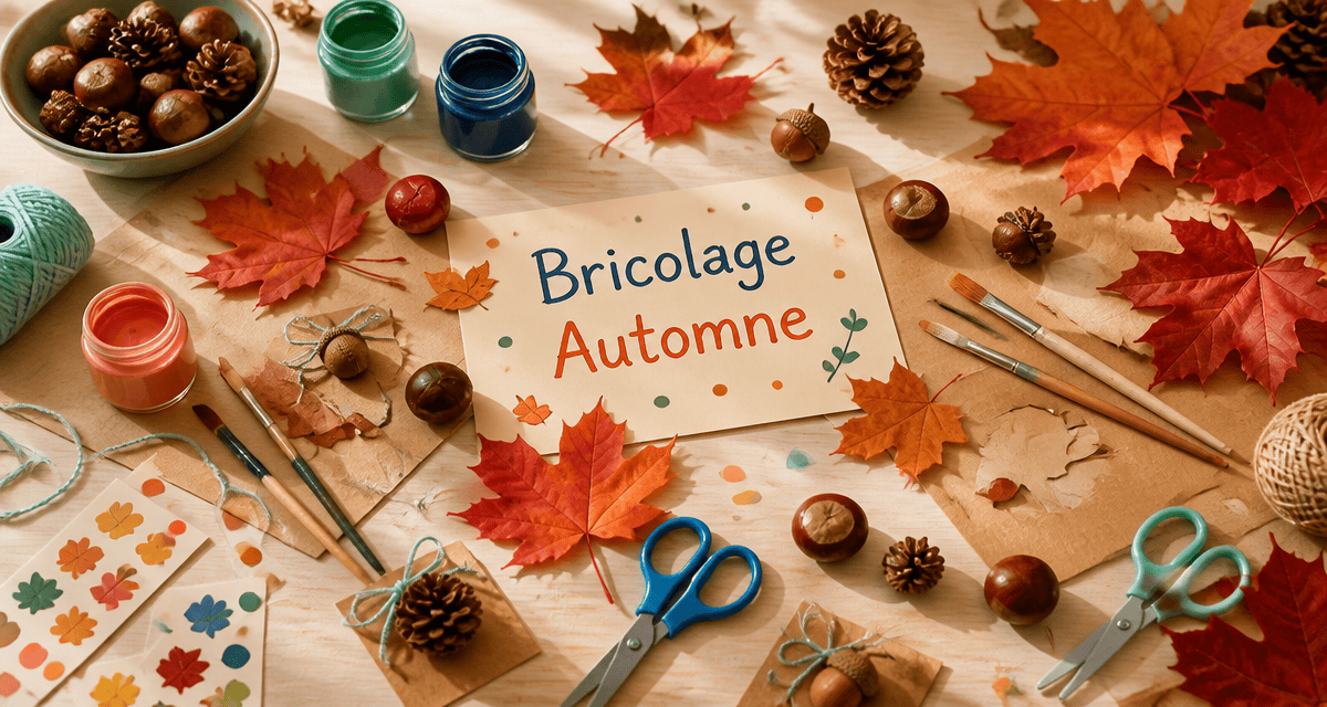 atelier bricolage automne maternelle vue dessus