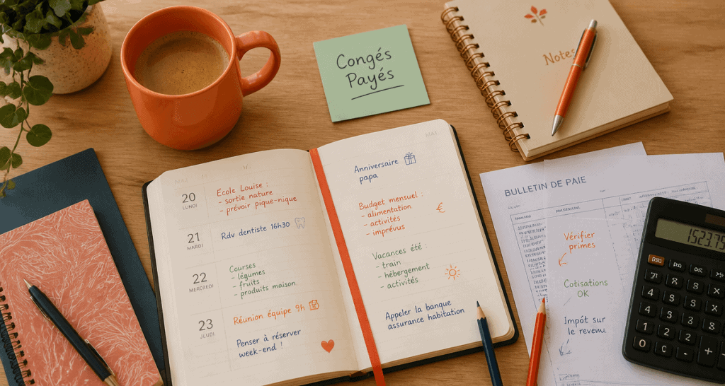 calcul congés payés assistante maternelle agenda calculatrice