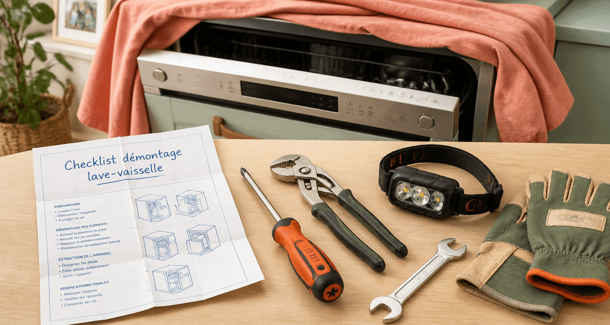 comment sortir un lave vaisselle encastrable outils checklist