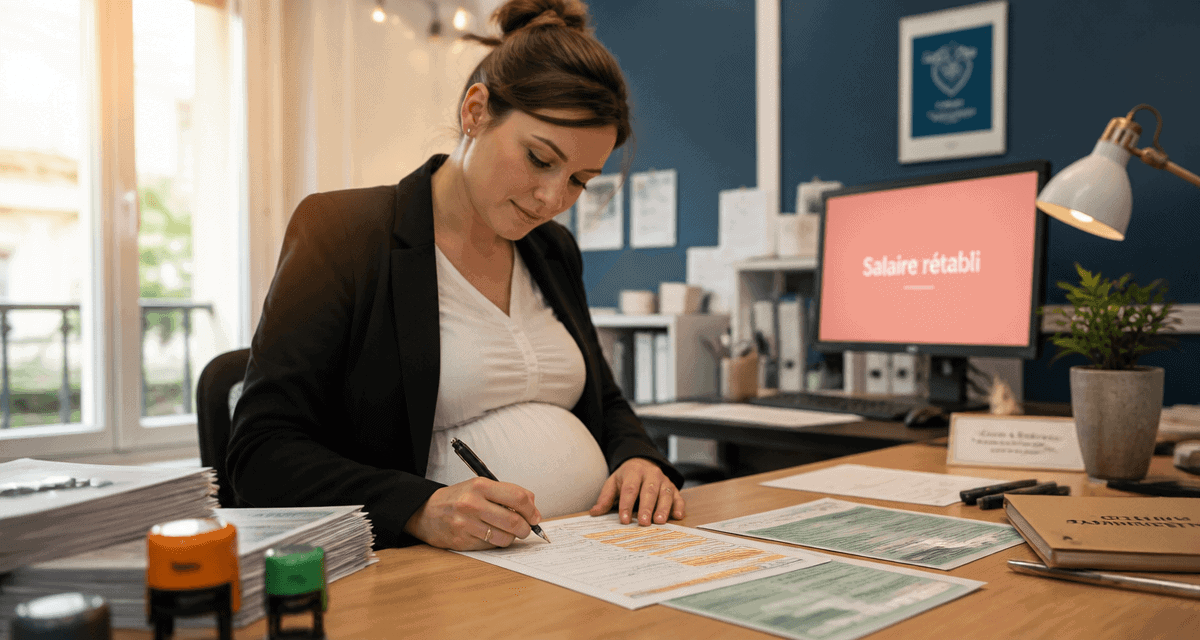 Enchaîner arrêt maladie et congé maternité, femme enceinte au bureau