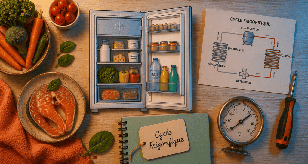 fonctionnement frigo coupe cycle frigorifique