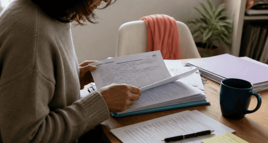mdph depression dossier administratif sur table