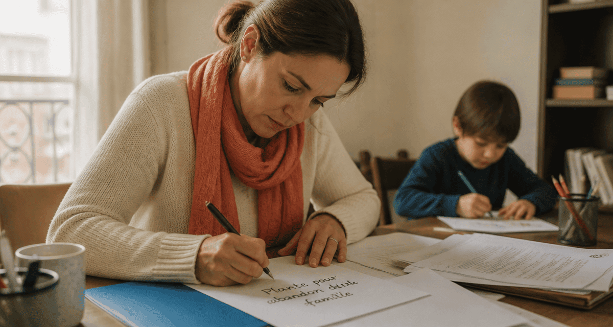 plainte abandon de famille mère rédige lettre