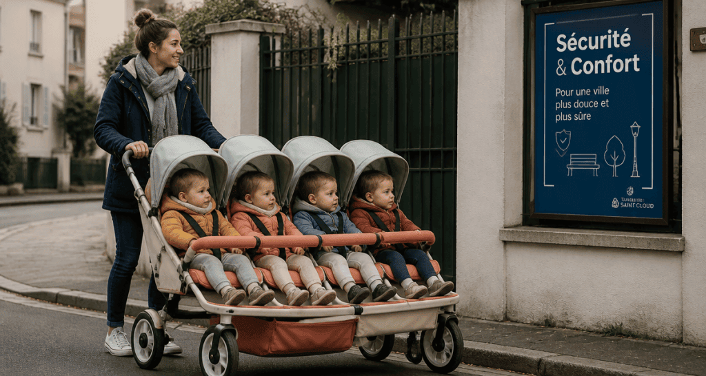 poussette 4 places assistante maternelle