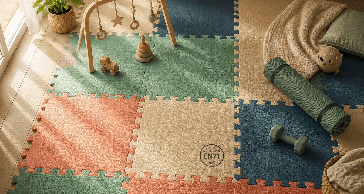 Puzzle tapis mousse salon mosaïque sécurité EN71