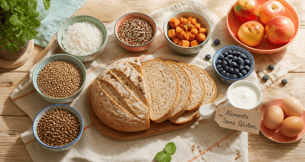 quel sont les aliment sans gluten pain riz quinoa fruits