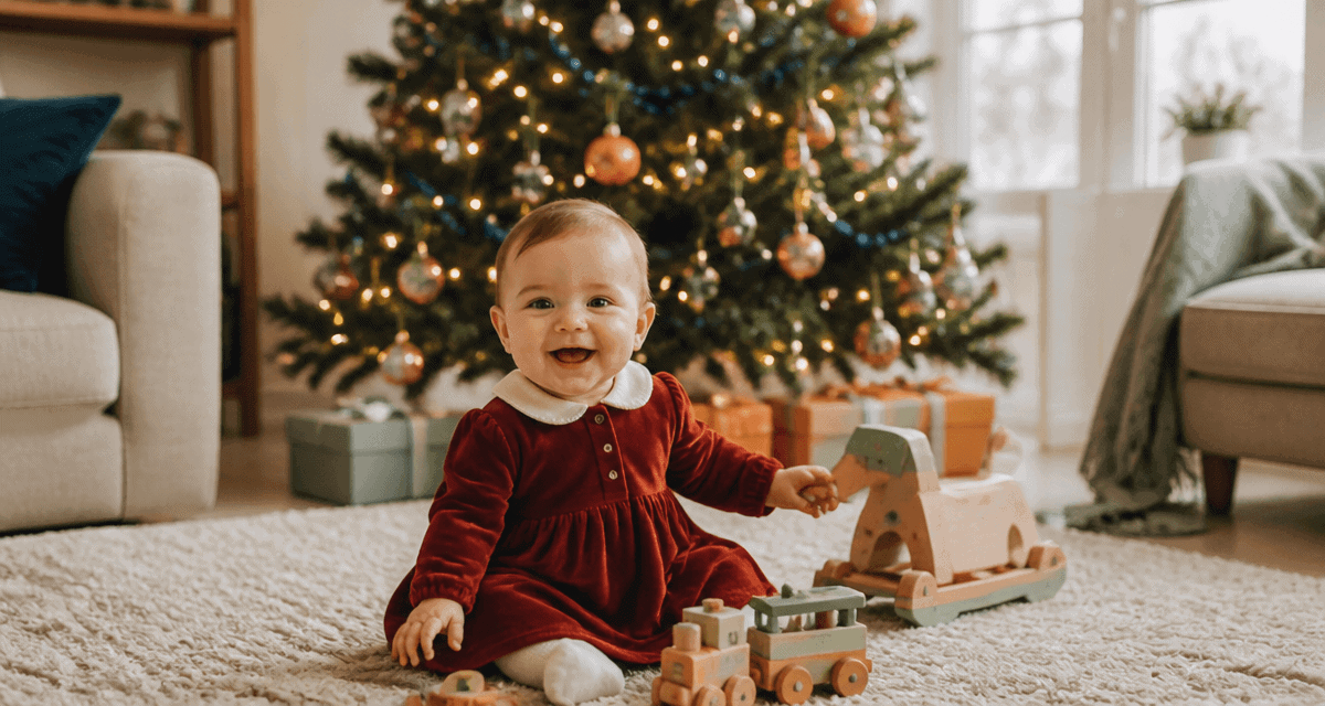 robe bebe pour noel velours rouge sapin