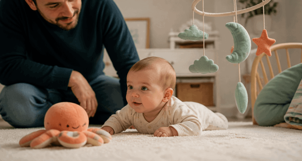tete plate 3 mois trop tard bébé sur le ventre