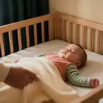 bebe dort sur le cote dans lit securise