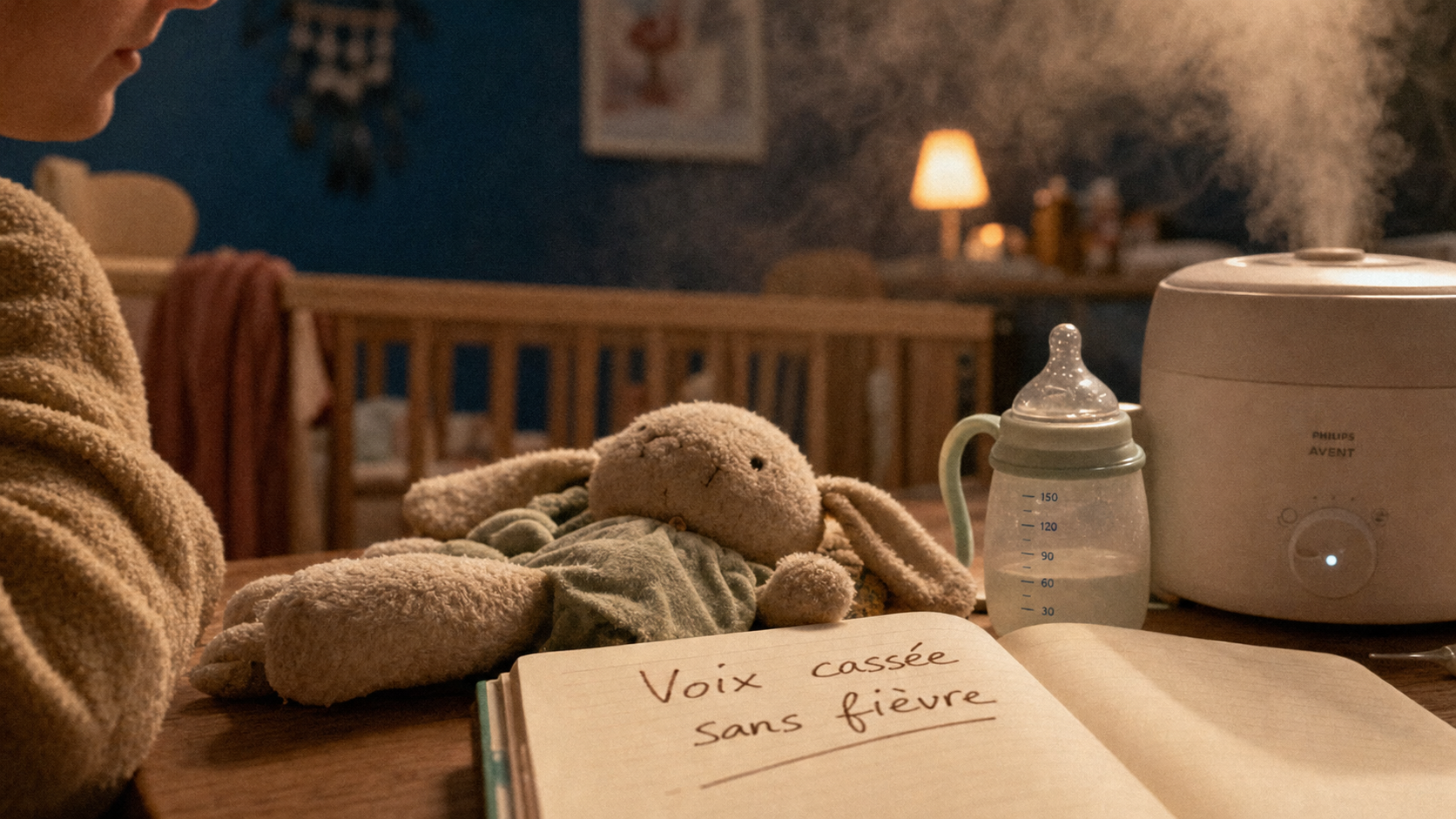 Bébé voix cassée sans fièvre sans toux : humidificateur et carnet de conseils