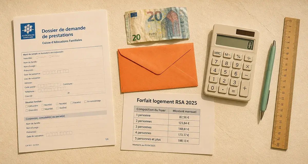 Forfait logement rsa 2025 : 77,58 € de déduction