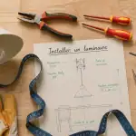 installer luminaire plafond outils et plan
