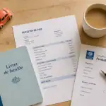 loi congé supplémentaire enfant à charge documents et jouets sur bureau