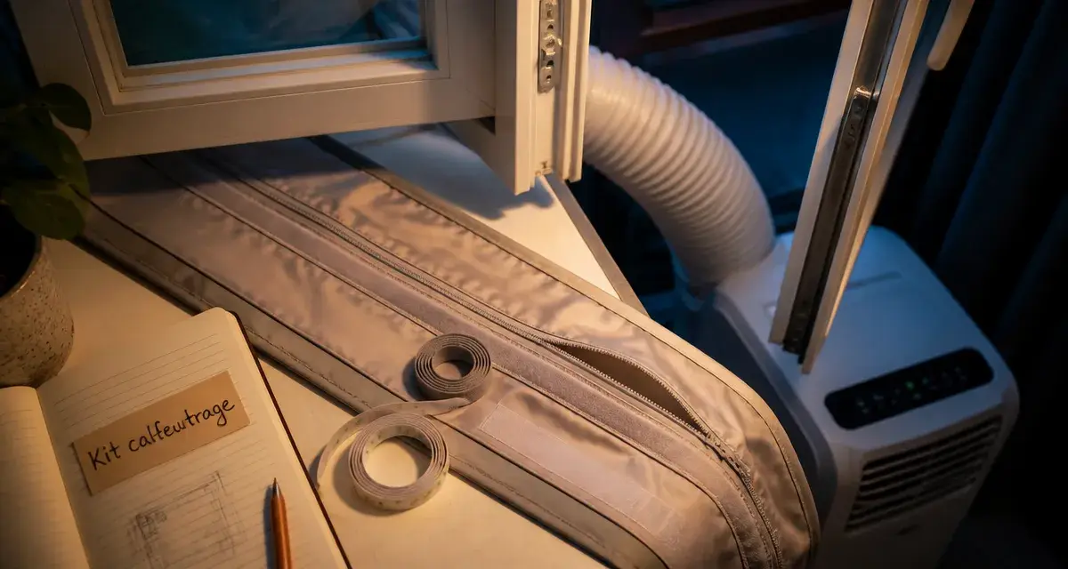 Meilleur kit calfeutrage pour climatiseur mobile, joint anti-fuites thermiques sur fenêtre