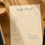 pdf feuille de budget mensuel vierge a imprimer sur bureau cosy