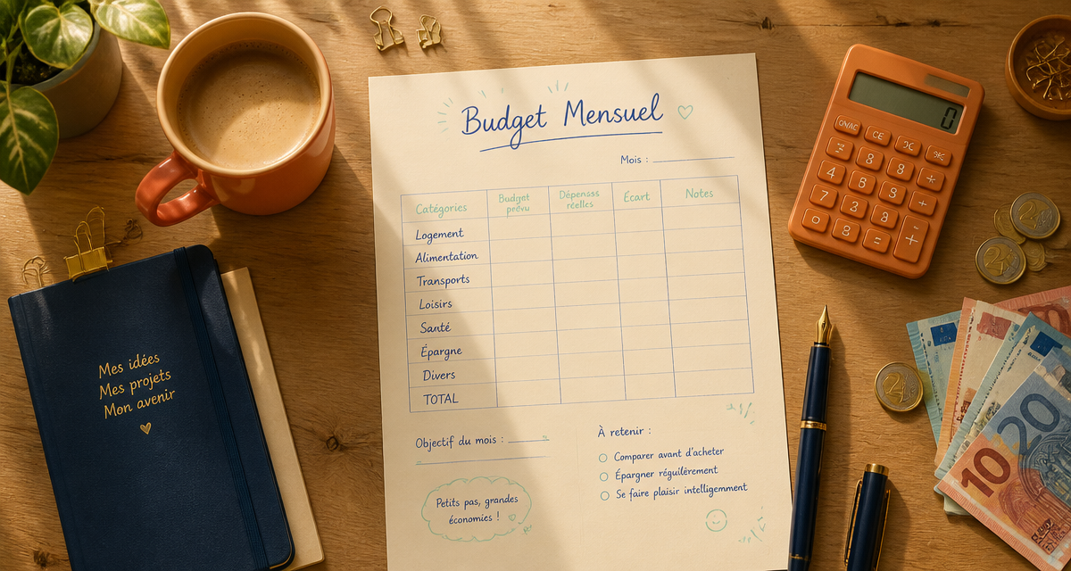 pdf feuille de budget mensuel vierge a imprimer sur bureau cosy