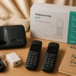 Téléphone fixe duo sans fil, pack DECT et deux combinés