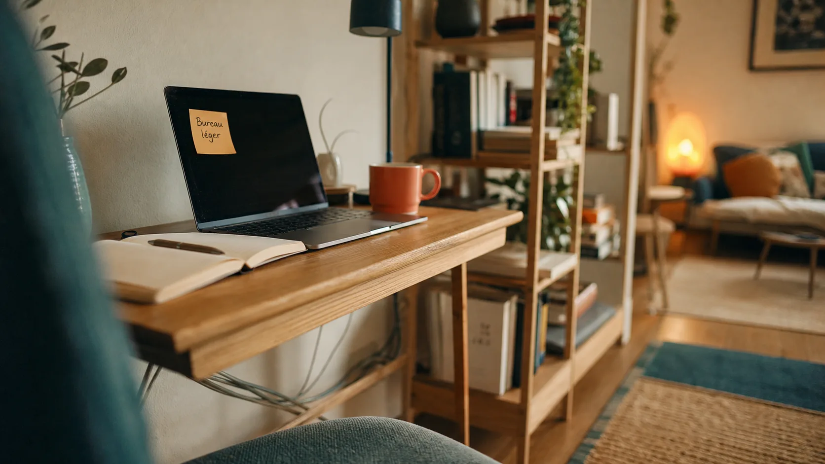Bureau léger : aménagement pour aménager un bureau dans un petit espace, dans un petit salon