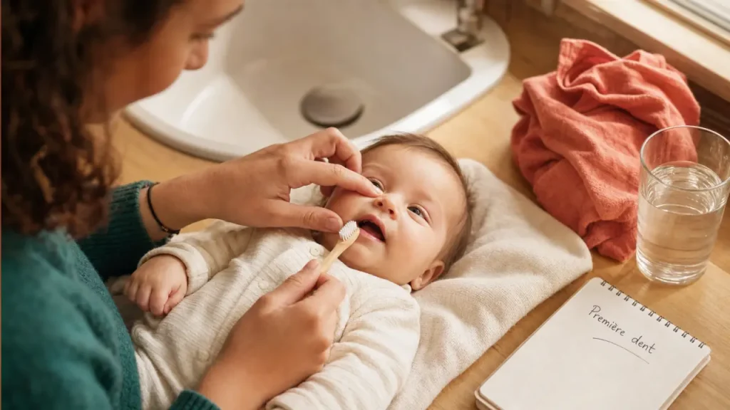 Bébé et brossage des dents : dès la première dent, avec une brosse souple et un rituel du soir
