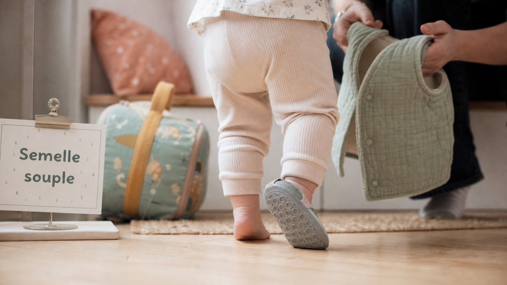 Chaussure de marche pour bebe, semelle souple antidérapante