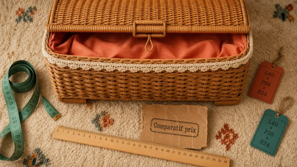 Coffre à jouets en rotin : comparer le neuf, l’occasion et la malle vintage