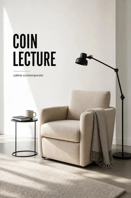 Fauteuils lecture dans un coin lecture chaleureux et confortable