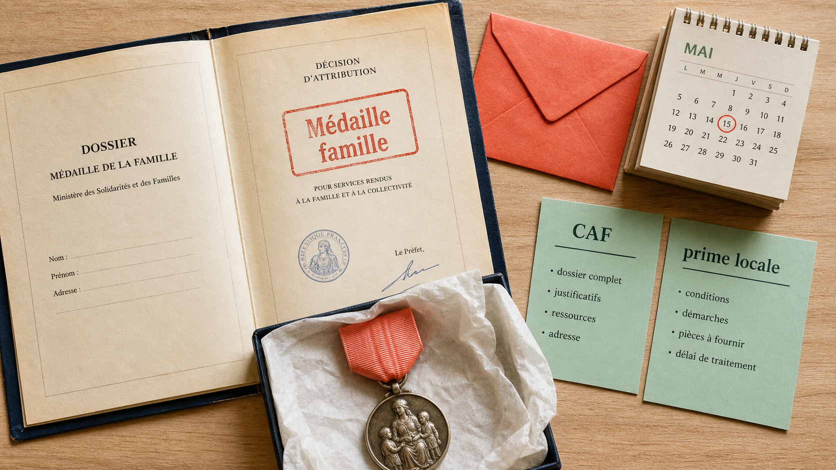 Montant prime médaille de la famille : aide locale non automatique