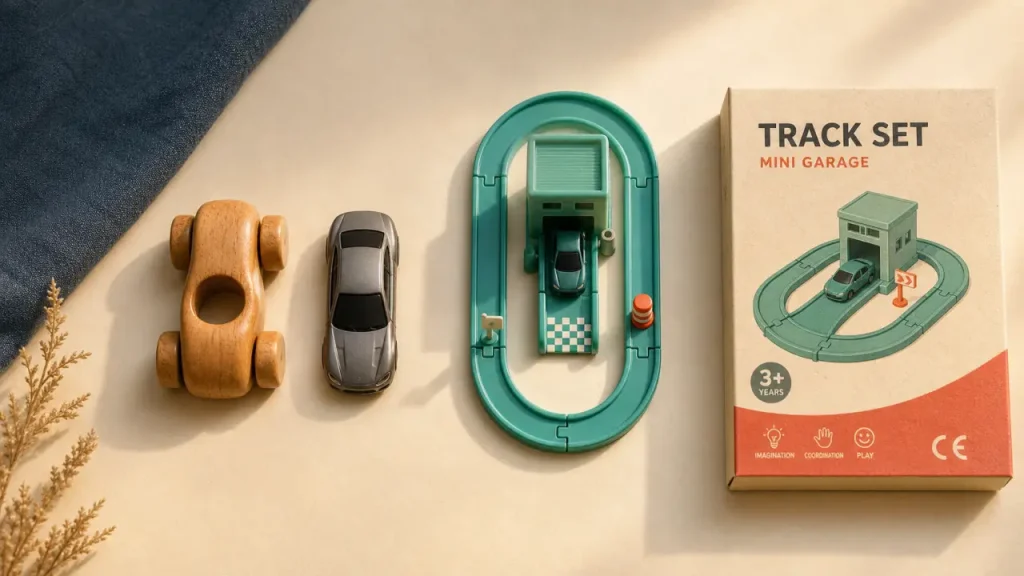 Petites voiture jouet bois et métal à l’échelle 1/64